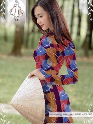 Vải áo dài hình lá thiết kế 2020 AD 10462 23 1589423503 235 vai ao dai vai ao dai dep ad