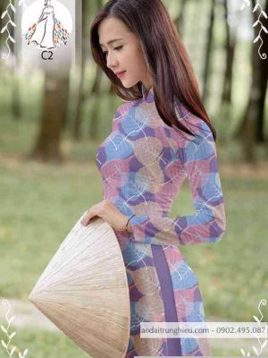 Vải áo dài hình lá thiết kế 2020 AD 10462 31 1589423504 110 vai ao dai vai ao dai dep ad
