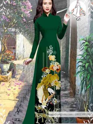 Vải áo dài chim và hoa kiểu mới AD 10416 23 1589423730 363 vai ao dai vai ao dai dep ad