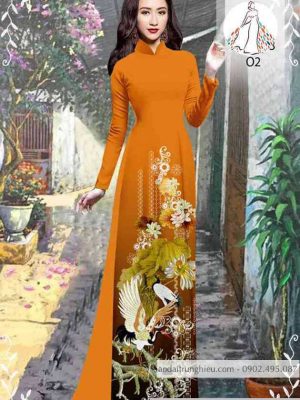Vải áo dài chim và hoa kiểu mới AD 10416 22 1589423730 646 vai ao dai vai ao dai dep ad