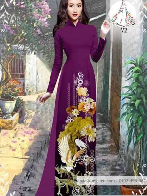 Vải áo dài chim và hoa kiểu mới AD 10416 31 1589423731 514 vai ao dai vai ao dai dep ad