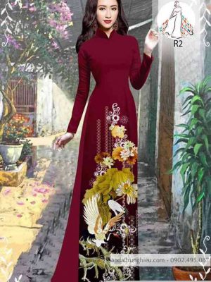 Vải áo dài chim và hoa kiểu mới AD 10416 25 1589423731 896 vai ao dai vai ao dai dep ad