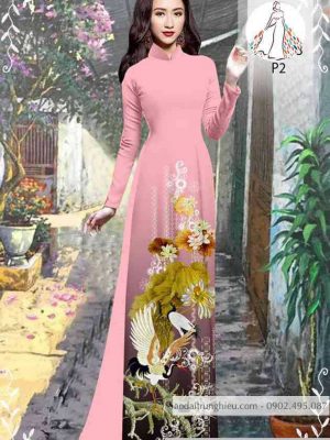Vải áo dài chim và hoa kiểu mới AD 10416 29 1589423731 934 vai ao dai vai ao dai dep ad