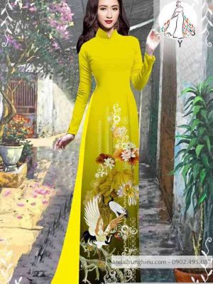 Vải áo dài chim và hoa kiểu mới AD 10416 37 1589423732 378 vai ao dai vai ao dai dep ad