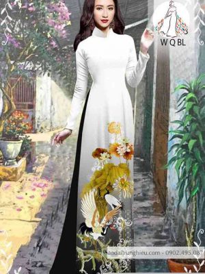Vải áo dài chim và hoa kiểu mới AD 10416 34 1589423732 592 vai ao dai vai ao dai dep ad