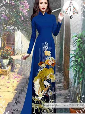 Vải áo dài chim và hoa kiểu mới AD 10416 33 1589423732 667 vai ao dai vai ao dai dep ad
