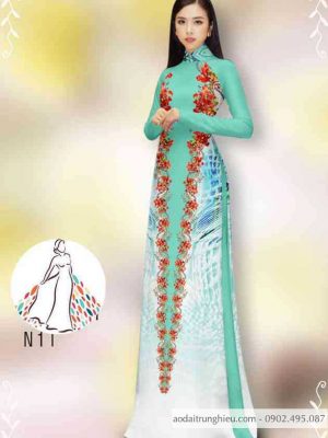 Vải áo dài hoa dọc thân 2 bên thiết kế 2020 AD 14418 23 1589424083 193 vai ao dai vai ao dai dep ad