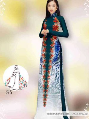 Vải áo dài hoa dọc thân 2 bên thiết kế 2020 AD 14418 30 1589424084 126 vai ao dai vai ao dai dep ad