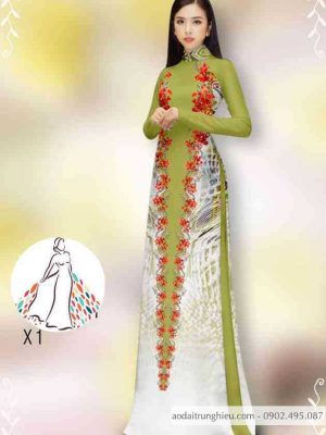 Vải áo dài hoa dọc thân 2 bên thiết kế 2020 AD 14418 24 1589424084 241 vai ao dai vai ao dai dep ad