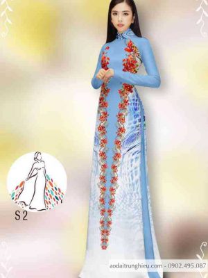 Vải áo dài hoa dọc thân 2 bên thiết kế 2020 AD 14418 28 1589424084 448 vai ao dai vai ao dai dep ad