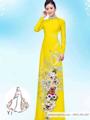 Vải áo dài hoa 3D kiểu mới AD 14419 22 1589424216 626 vai ao dai vai ao dai dep ad