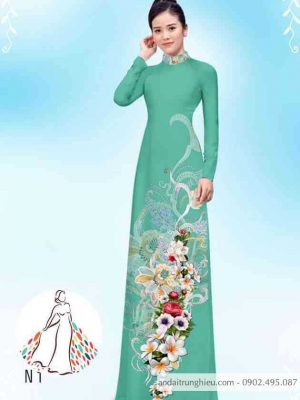 Vải áo dài hoa 3D kiểu mới AD 14419 23 1589424217 514 vai ao dai vai ao dai dep ad