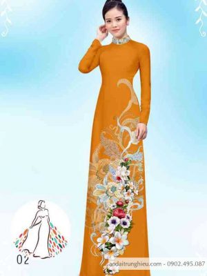 Vải áo dài hoa 3D kiểu mới AD 14419 28 1589424217 652 vai ao dai vai ao dai dep ad