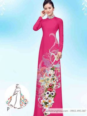 Vải áo dài hoa 3D kiểu mới AD 14419 37 1589424219 494 vai ao dai vai ao dai dep ad