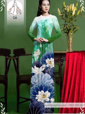 Vải áo dài hoa sen mới ra AD 10420 23 1589514911 662 vai ao dai vai ao dai dep ad