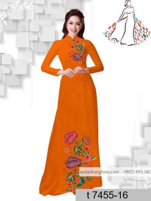 Vải áo dài hoa giả thêu mới ra AD T7455 26 1589515030 898 vai ao dai vai ao dai dep ad