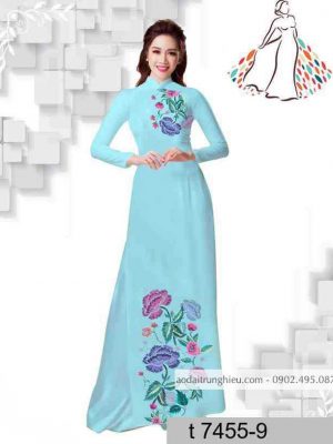 Vải áo dài hoa giả thêu mới ra AD T7455 32 1589515031 797 vai ao dai vai ao dai dep ad