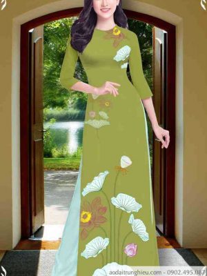 Vải áo dài hoa sen mới ra AD T7453 18 1589515148 245 vai ao dai vai ao dai dep ad