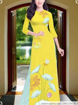 Vải áo dài hoa sen mới ra AD T7453 19 1589515148 454 vai ao dai vai ao dai dep ad