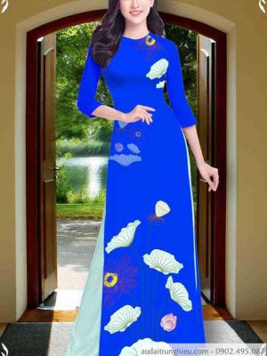 Vải áo dài hoa sen mới ra AD T7453 23 1589515149 530 vai ao dai vai ao dai dep ad