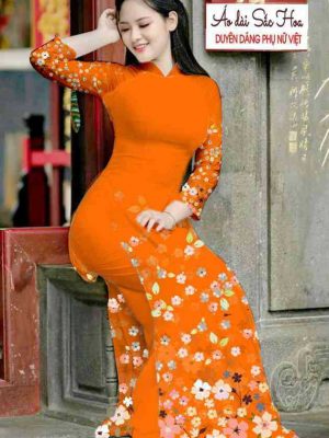 Vải áo dài hoa nhí kiểu mới AD T7452 25 1589515269 363 vai ao dai vai ao dai dep ad