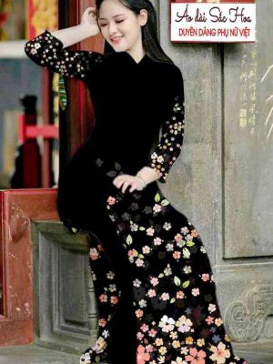 Vải áo dài hoa nhí kiểu mới AD T7452 21 1589515269 516 vai ao dai vai ao dai dep ad