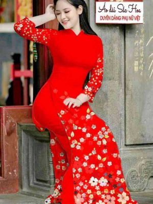 Vải áo dài hoa nhí kiểu mới AD T7452 22 1589515269 603 vai ao dai vai ao dai dep ad