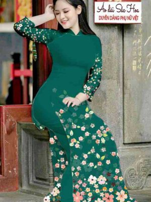 Vải áo dài hoa nhí kiểu mới AD T7452 30 1589515270 27 vai ao dai vai ao dai dep ad