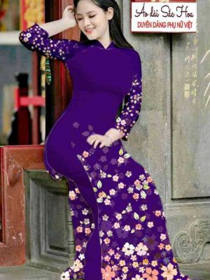 Vải áo dài hoa nhí kiểu mới AD T7452 29 1589515270 511 vai ao dai vai ao dai dep ad