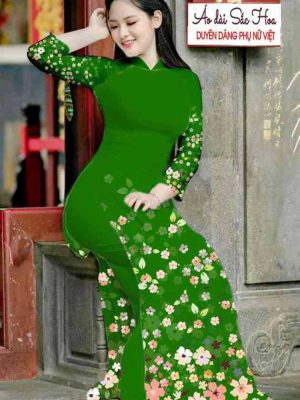 Vải áo dài hoa nhí kiểu mới AD T7452 33 1589515271 279 vai ao dai vai ao dai dep ad