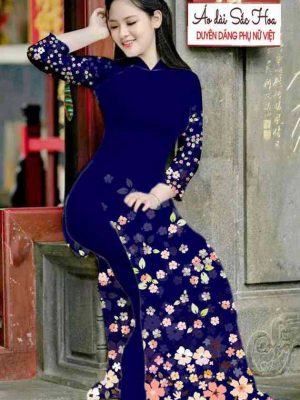 Vải áo dài hoa nhí kiểu mới AD T7452 37 1589515272 17 vai ao dai vai ao dai dep ad