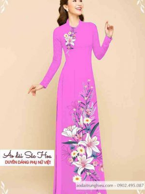Vải áo dài hoa ly thiết kế 2020 AD C2869 33 1589516112 159 vai ao dai vai ao dai dep ad