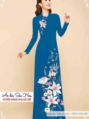 Vải áo dài hoa ly thiết kế 2020 AD C2869 45 1589516113 546 vai ao dai vai ao dai dep ad