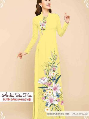 Vải áo dài hoa ly thiết kế 2020 AD C2869 41 1589516113 556 vai ao dai vai ao dai dep ad