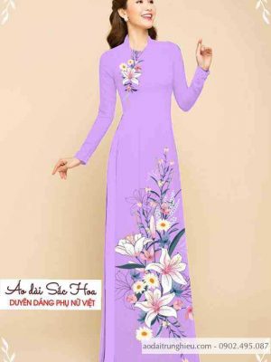 Vải áo dài hoa ly thiết kế 2020 AD C2869 49 1589516114 518 vai ao dai vai ao dai dep ad