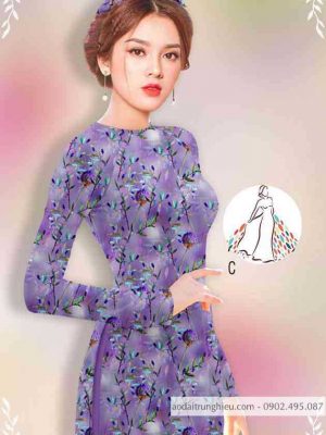 Vải áo dài hoa đều mới ra AD 14424 28 1589516713 235 vai ao dai vai ao dai dep ad