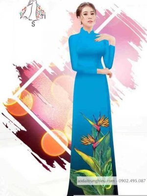 Vải áo dài hoa thiên điểu kiểu mới AD B6108 23 1589596338 152 vai ao dai vai ao dai dep ad