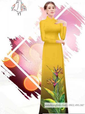 Vải áo dài hoa thiên điểu kiểu mới AD B6108 22 1589596338 378 vai ao dai vai ao dai dep ad