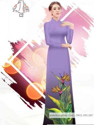 Vải áo dài hoa thiên điểu kiểu mới AD B6108 31 1589596339 233 vai ao dai vai ao dai dep ad