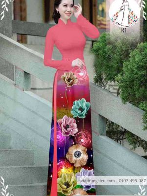 Vải áo dài hoa 3D kiểu mới AD 10492 25 1589596579 174 vai ao dai vai ao dai dep ad