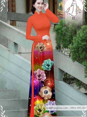Vải áo dài hoa 3D kiểu mới AD 10492 26 1589596579 371 vai ao dai vai ao dai dep ad