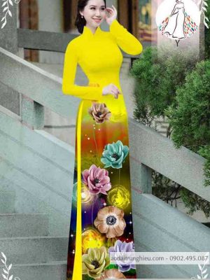 Vải áo dài hoa 3D kiểu mới AD 10492 22 1589596579 602 vai ao dai vai ao dai dep ad