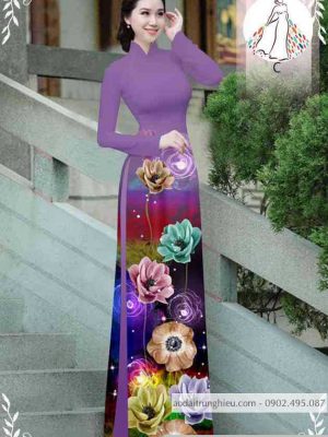 Vải áo dài hoa 3D kiểu mới AD 10492 36 1589596581 299 vai ao dai vai ao dai dep ad