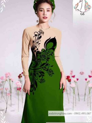 Vải áo dài họa tiết hoa hồng thiết kế 2020 AD 10489 23 1589596822 192 vai ao dai vai ao dai dep ad