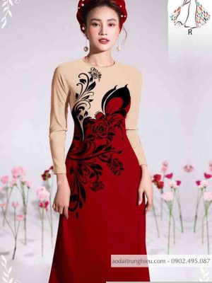 Vải áo dài họa tiết hoa hồng thiết kế 2020 AD 10489 21 1589596822 230 vai ao dai vai ao dai dep ad