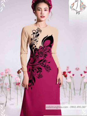Vải áo dài họa tiết hoa hồng thiết kế 2020 AD 10489 22 1589596822 309 vai ao dai vai ao dai dep ad