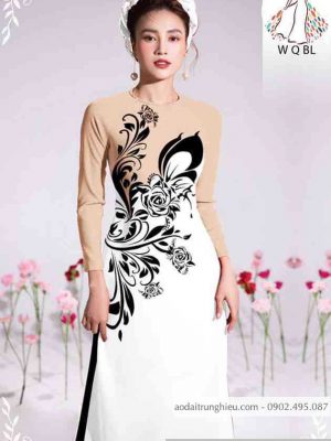 Vải áo dài họa tiết hoa hồng thiết kế 2020 AD 10489 25 1589596822 724 vai ao dai vai ao dai dep ad