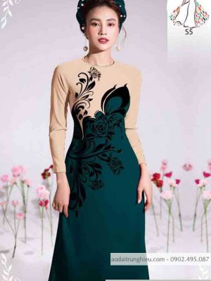 Vải áo dài họa tiết hoa hồng thiết kế 2020 AD 10489 24 1589596822 862 vai ao dai vai ao dai dep ad