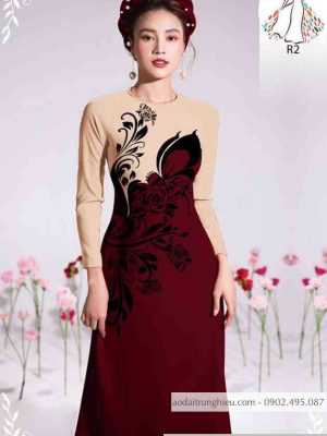 Vải áo dài họa tiết hoa hồng thiết kế 2020 AD 10489 36 1589596824 293 vai ao dai vai ao dai dep ad