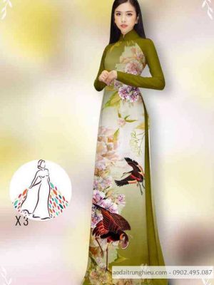 Vải áo dài hoa và chim mới ra AD 14400 34 1589597061 191 vai ao dai vai ao dai dep ad
